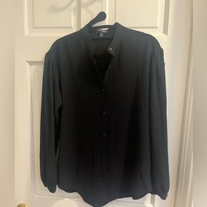 Express Oversized Stand Collar shirt women’s xs black